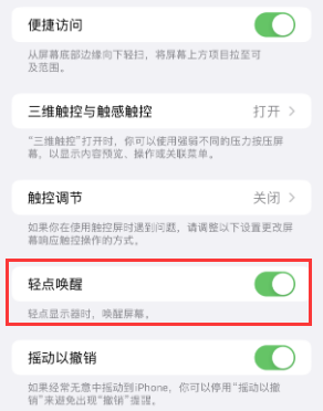 沙溪镇苹果授权维修站分享iPhone轻点无法唤醒怎么办 