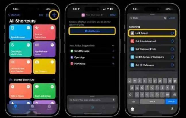 沙溪镇苹果14锁屏维修店分享iPhone14升级iOS16.4后如何创建锁屏快捷方式 